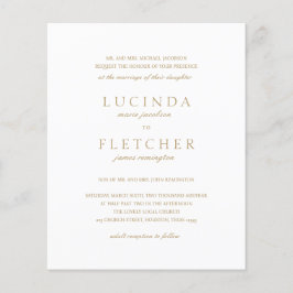 Flyer Invitación a matrimonio presupuestal formal de cód