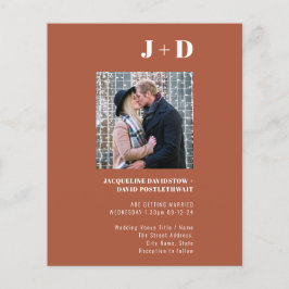 Flyer Invitación a matrimonio presupuestal moderna foto 