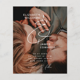 Flyer Invitación a matrimonio simple de pareja de fotogr