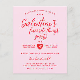 Flyer Invitación a presupuesto Fiesta de cosas favoritas