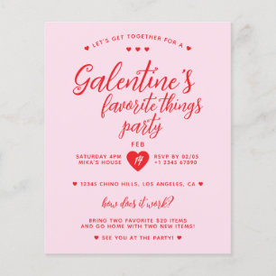 Flyer Invitación a presupuesto Fiesta de cosas favoritas