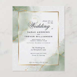 Flyer Invitación a resumen de Boda de presupuesto extrem