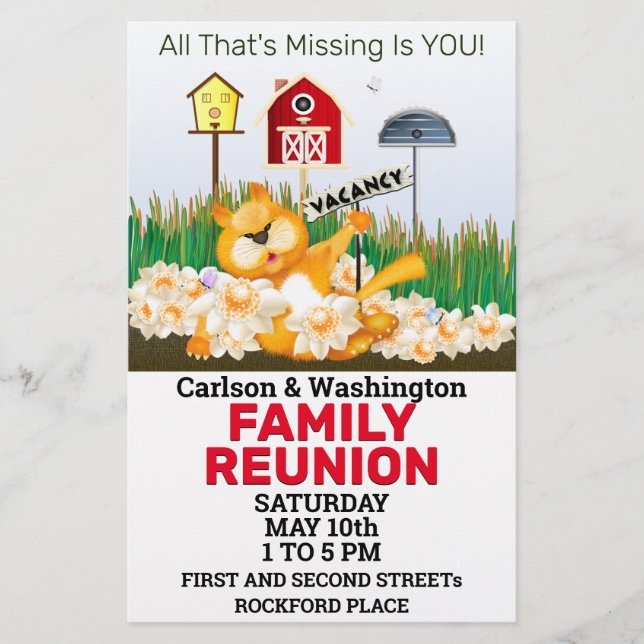 Flyer Invitación a reunión familiar (Frente)