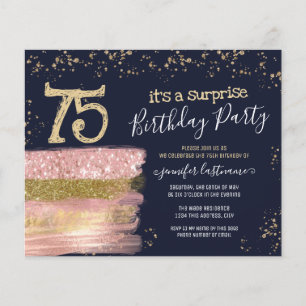 Flyer Invitación a tomar por Purpurina de cumpleaños núm