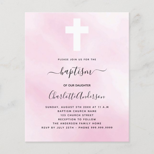 Flyer Invitación a través del presupuesto del chica azul (Frente)