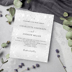 Flyer Invitación a una boda económica moderna y brillant
