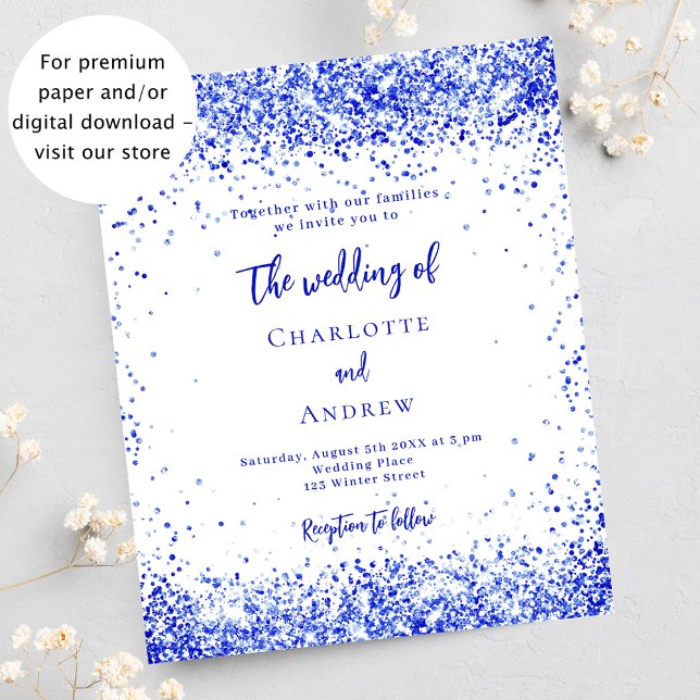 Flyer Invitación a una boda real con presupuesto blanco (Subido por el creador)