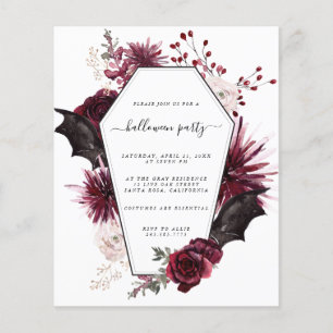 Flyer Invitación a una fiesta de Halloween con presupues