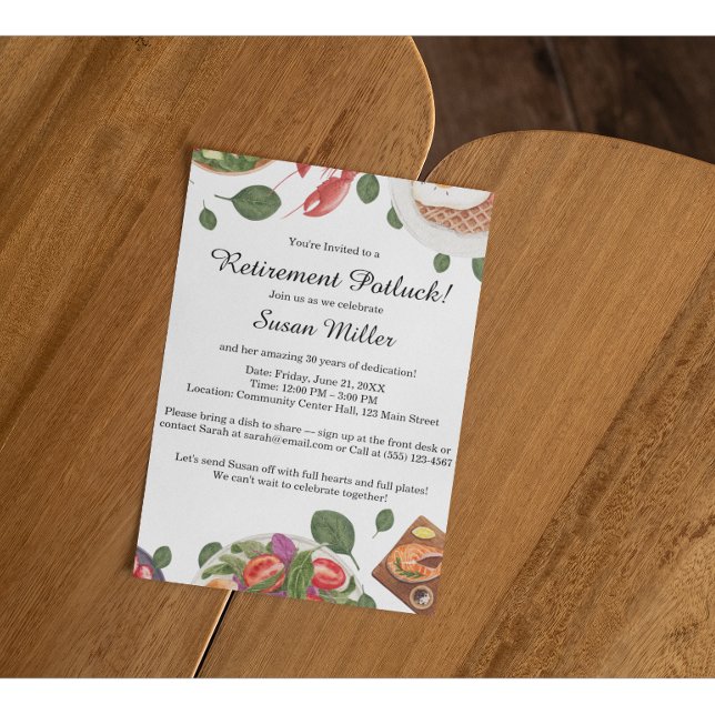 Flyer Invitación adorable para una comida compartida de  (Subido por el creador)