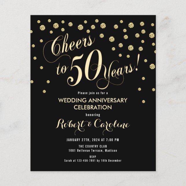 Flyer Invitación al 50º aniversario del presupuesto - Ne (Frente)