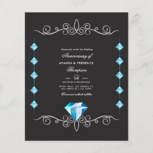Flyer Invitación al aniversario de Diamond Boda