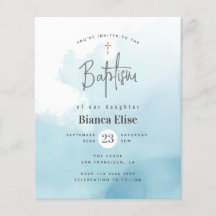 Invitación al bautismo de nubes acuáticas modernas