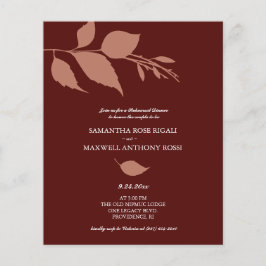 Flyer Invitación al cimarrón de la cena del Boda de pres