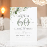 Flyer Invitación al cumpleaños de la sorpresa floral ver<br><div class="desc">Celebre con estilo con una elegante invitación de cumpleaños floral gris y verde. Este sofisticado diseño se caracteriza por sus tonos grises suaves y sus frondosas flores verdes que crean un ambiente tranquilo y festivo. Perfecto para una celebración refinada y memorable, los delicados acentos florales le dan un toque de...</div>