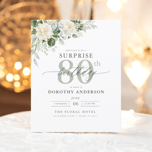 Flyer Invitación al cumpleaños de la sorpresa floral ver (Subido por el creador)