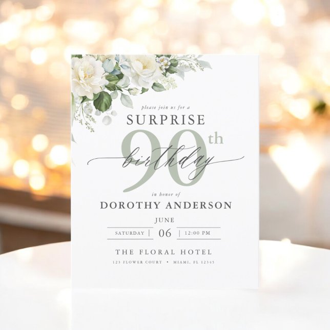 Flyer Invitación al cumpleaños de la sorpresa floral ver (Subido por el creador)