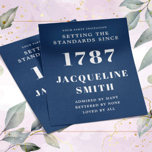 Flyer Invitación al cumpleaños del presupuesto Blanco az