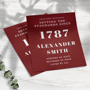 Flyer Invitación al cumpleaños del presupuesto blanco ro