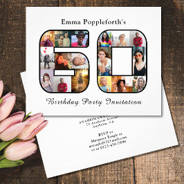 Flyer Invitación al cumpleaños número 60 del presupuesto