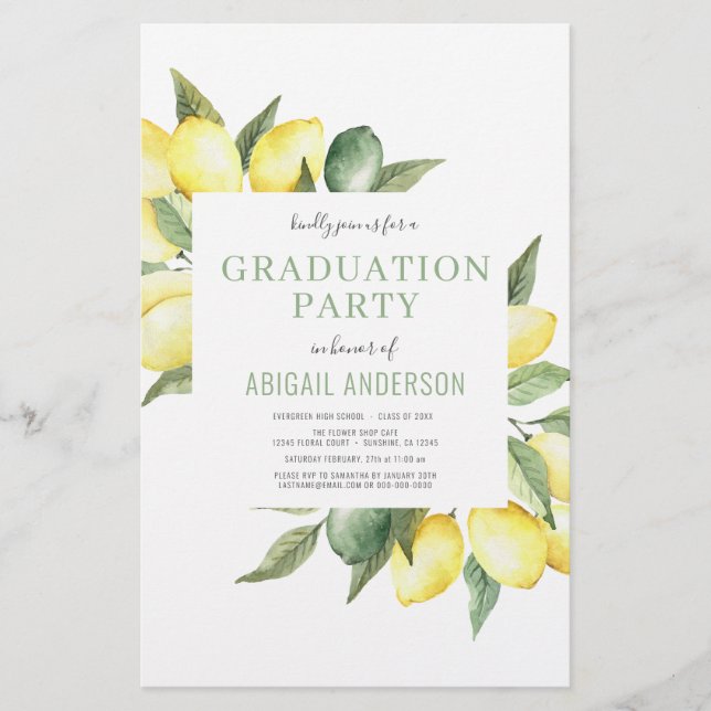 Flyer Invitación al partido Photo Lemon Grad 2023 (Frente)