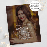 Flyer Invitación al presupuesto de la foto de la fiesta<br><div class="desc">Tenga en cuenta que esta invitación está en papel de volante y es muy delgada. Los sobres no están incluidos. Para invitaciones más gruesas (el mismo diseño) visite nuestra tienda. Personalice y agregue los detalles de su foto y fiesta. He usado un overlay oscuro sobre la foto para que sea...</div>