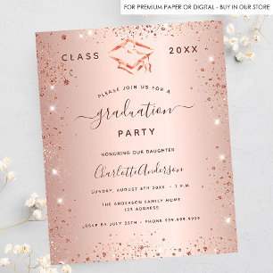 Flyer invitación al presupuesto del partido de graduació
