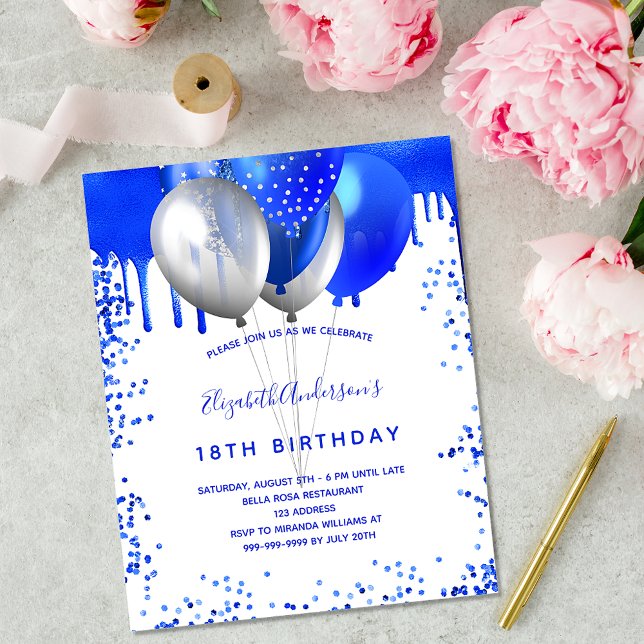 Flyer Invitación al presupuesto real azul blanco (Subido por el creador)