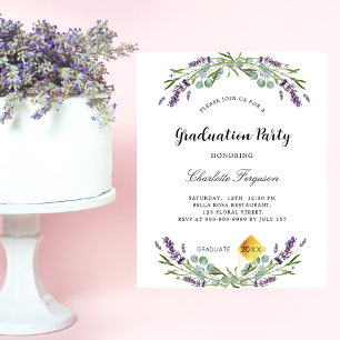 Flyer Invitación al presupuesto violeta de la fiesta de
