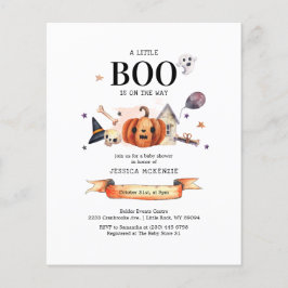 Flyer Invitación Baby Shower de Budget Little Boo Hallow