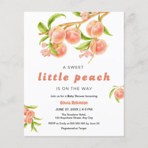 Flyer Invitación Baby Shower de fruta dulce dulce y dulc