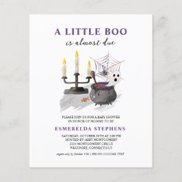 Flyer Invitación Baby Shower de Little Boo de Halloween