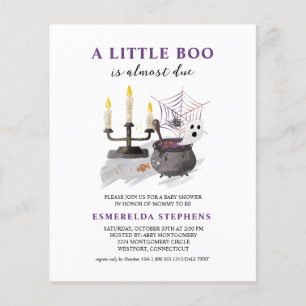 Flyer Invitación Baby Shower de Little Boo de Halloween