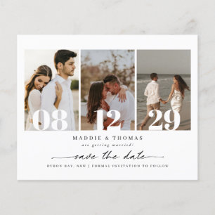 Flyer Invitación de Anuncio de Boda con Foto Moderna y P