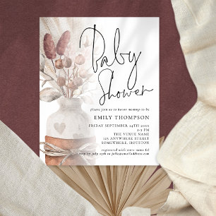 Flyer Invitación de Baby Shower a la escritura de gramaj