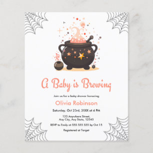 Flyer Invitación de Baby Shower de Budget Cauldron Hallo