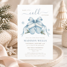 Invitación de Baby Shower para Niño 'Hace Frío Afu