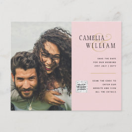 Flyer Invitación de Boda con Código QR para Anunciar la
