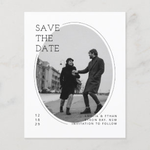 Flyer Invitación de boda con foto de arco moderno minima