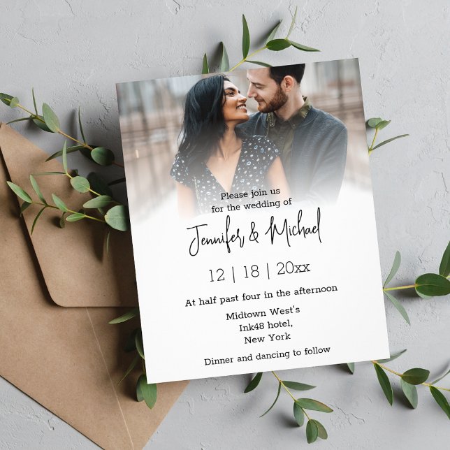 Flyer invitación de boda con foto de última moda (Subido por el creador)