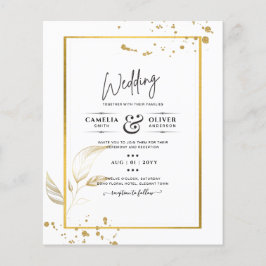 Flyer Invitación de Boda con Foto Presupuesto Clásico Bl