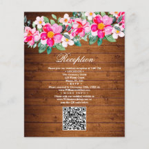 Invitación de boda con luces florales rosadas de m