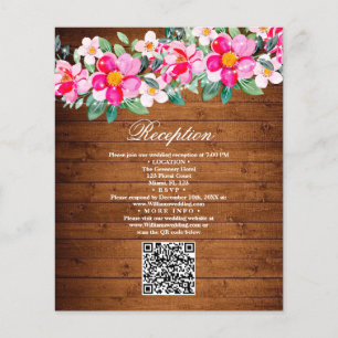 Flyer Invitación de boda con luces florales rosadas de m