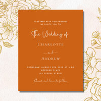 Invitación de boda con presupuesto limitado en gui