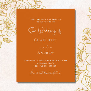 Flyer Invitación de boda con presupuesto limitado en gui
