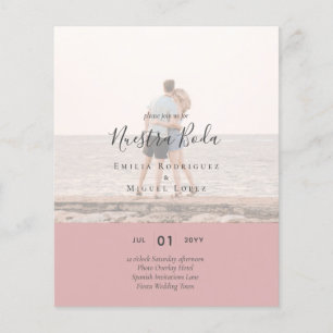 Flyer Invitación de Boda con Superposición de Fotos