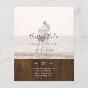 Flyer Invitación de Boda con Superposición de Fotos