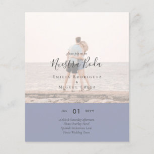 Flyer Invitación de boda con superposición de fotos