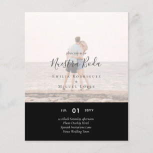 Flyer Invitación de Boda con Superposición de Fotos