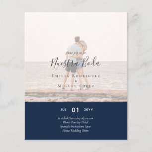 Flyer Invitación de Boda con Superposición de Fotos