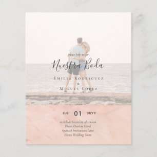 Flyer Invitación de boda con superposición de fotos